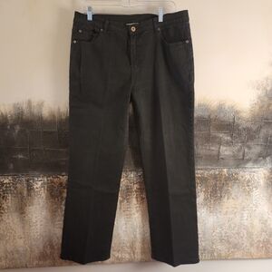 DG2 by Diane Gilman Dark Gray Jeans With Pocket Decor Size 14P